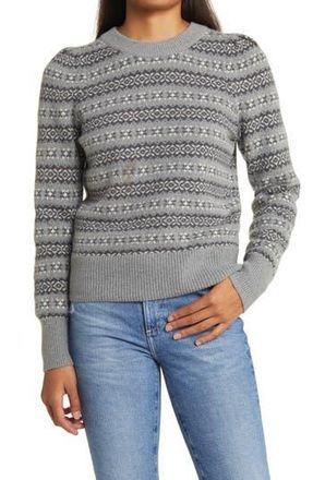 Faherty Highland Fair Isle Sweater in Grey Multi at Nordstrom Rack, Size X-Small