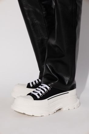 Alexander McQueen Sports Shoes On A Platform, Womens, Black