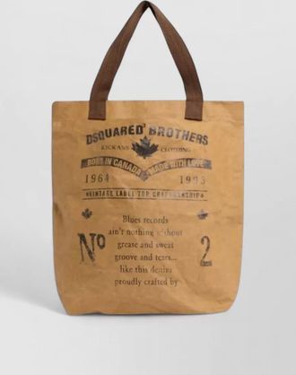Dsquared2 shopping tote bag printed design dual handles