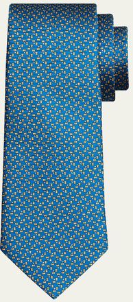 Kiton Mens Small Bow Silk Sevenfold Tie