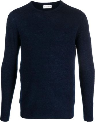 Ballantyne R Neck Pullover - Heren - Ronde hals truien - Blauw - 2XL - Truien & Vesten