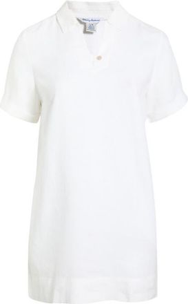 Tommy Bahama Two Palms Linen Polo Dress in White at Nordstrom, Size X-Large