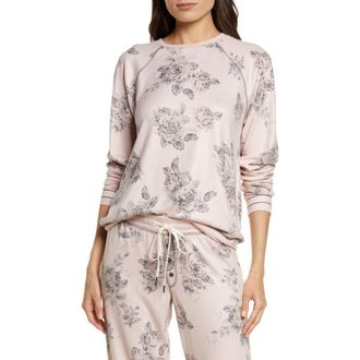 PJ Salvage La Vie En Rose Pajama Top in Pink Clay at Nordstrom, Size X-Small
