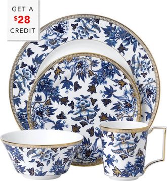 Wedgwood Hibiscus 4Pc Place Settingwith $28 Credit