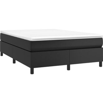 vidaXL Estructura De Cama Sin Colch&oacute;n Cuero Sint&eacute;tico Negro 140x190 Cm Vidaxl