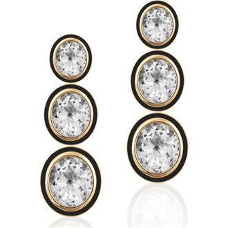 Goshwara Melange 3-Tier Drop Earrings in Clear at Nordstrom