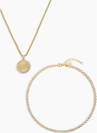 Electric Picks Guardian Necklace Set of 2 in Gold at Nordstrom