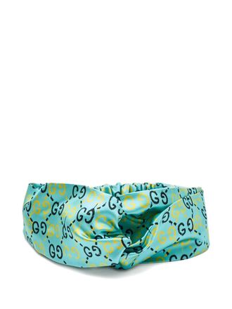 Gucci Cerchietto con motivo GG - Blu