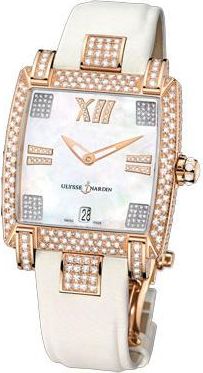 Ulysse Nardin Caprice Mother of Pearl Dial Satin Strap Automatic Ladies Watch 136-91FC-301