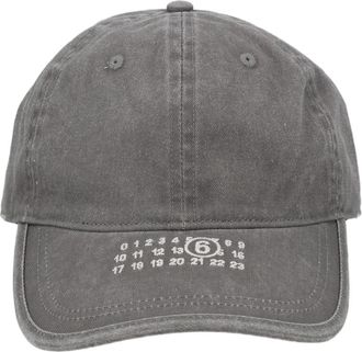 Maison Margiela Vintage-Inspired Grey Cotton Baseball Cap