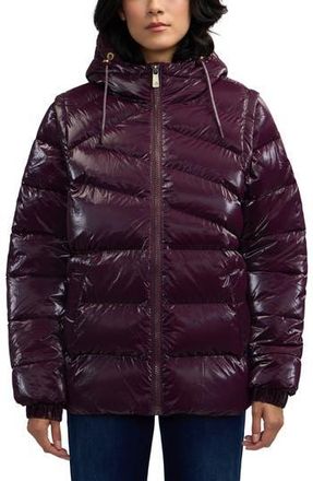 Scotch & Soda Schyler Boxy Water Repellent Puffer Jacket in Dark Grape at Nordstrom Rack, Size Large