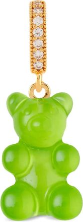 Crystal Haze Mega Nostalgia Bear pendant - women - Zirconia/Gold Plated Brass - One Size - Green