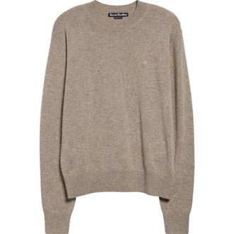 Acne Studios Wool & Yak Hair Sweater in Greige Melange Drn at Nordstrom, Size Xx-Small