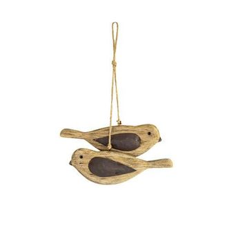 Foreside Home And Garden Carved Bird with Pillowed Wings Decorative Accent Brown Wood Metal & Jute at Nordstrom, Size Medium