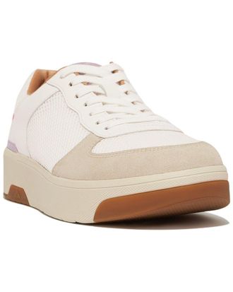 FitFlop Fitflop Leather & Suede-Trim Sneaker