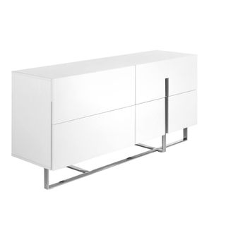 Angel Cerd&aacute; White MDF Sideboard with Chromed Stainless Steel Legs