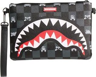 Sprayground GRAY PEEKING CHARACTER CHECK CROSSBODY POUCHETTE