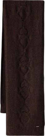 Twinset Gebreide sjaal van alpacamix - Dames - Accessoires - Bruin - Maat: ONE Size Wol