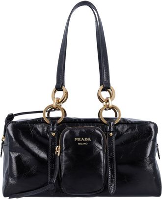 Prada Dangle Medium Leather Top-Handle Bag