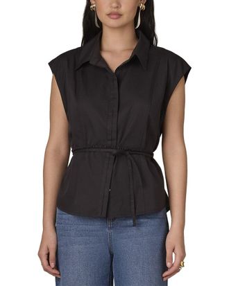 Wit & Wisdom Wit & Wisdom Extended Shoulder Cap Sleeve Collared Shirt