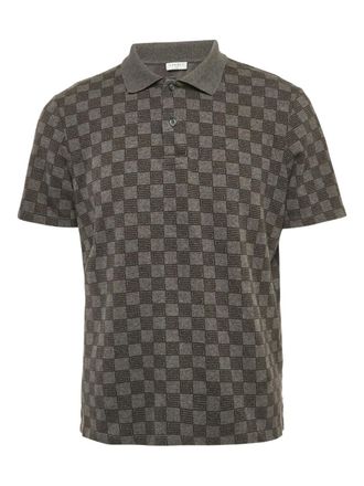 Sandro 2023 checkered polo shirt - men - Elastane/Cotton/Polyester - L - Grey