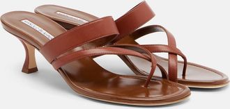 Manolo Blahnik Susa leather thong sandals