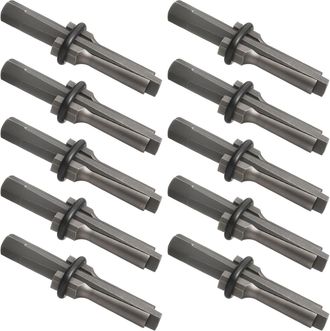 No Brand Juego De 10 Cu&ntilde;as Para Partir Rocas (1,6 Cm) Con Cu&ntilde;as Y Almohadillas De Plumas Para Granito, Hormig&oacute;n Y M&aacute;rmol