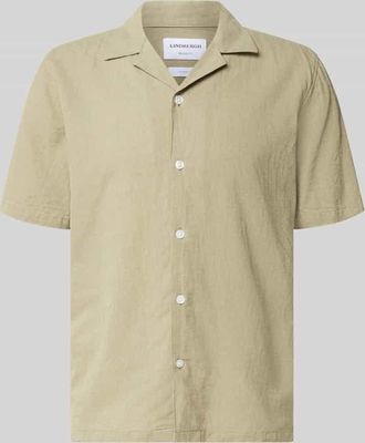 Lindbergh Lindbergh Relaxed Fit Freizeithemd aus Leinen-Baumwoll-Mix in Oliv, Gr&ouml;&szlig;e XXXL