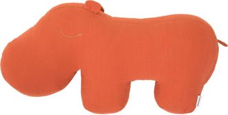 Bettys Home Baumwollkissen Hippo 50 cm - Ziegelrot