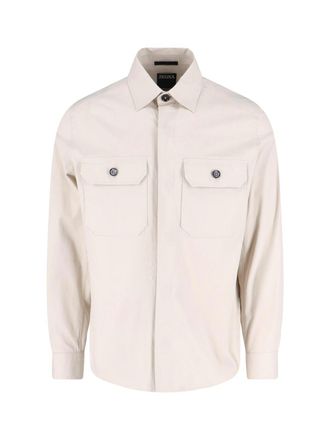 Ermenegildo Zegna Camicia In Misto Cotone