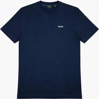 HUGO BOSS Mens Hugo Boss logo detail Navy T-shirt - Size: 44