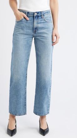Pistola Denim Lexi Distressed Crop Barrel Jeans in Metropolis at Nordstrom, Size 27
