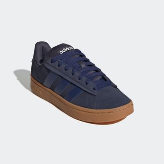 adidas Sneaker ADIDAS SPORTSWEAR GRAND COURT ALPHA, Herren, Gr. 44,5, lila (shadow navy, schwarz lila, gum10), Leder, Synthetik, Schuhe Sneaker, Design inspi