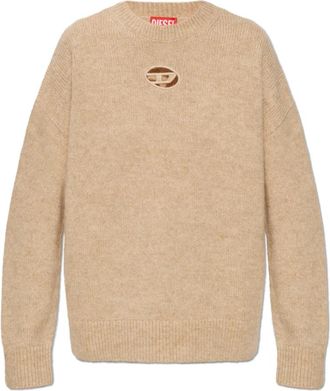 Diesel M-Areeta Sweater - Dames - Ronde hals truien - Beige - L - Wol - Truien & Vesten
