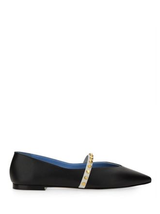 Alexander McQueen Black Studded Ballet Flats