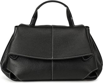 Generic Genuine Leather Womens Shoulder Bag Top Layer Cowhide Crossbody Handbag Large (Black)