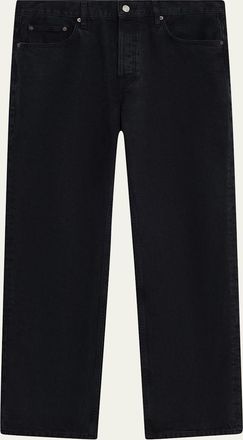 Frame Denim Mens Relaxed Black Denim Jeans