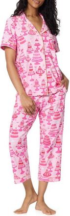 Bedhead Pajamas Print Stretch Cotton Jersey Crop Pajamas in Cake Shop at Nordstrom, Size X-Small