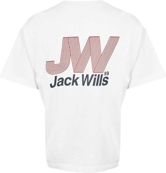 Jack Wills Heren Lettering T-shirt (Wit)