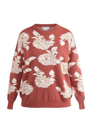 Usha trui met parels Dames Oud roze wit