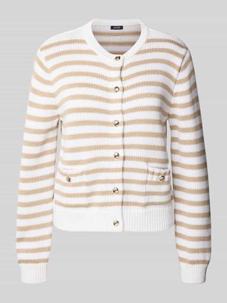 Joop Strickjacke mit Eingrifftaschen Modell KOLA in Beige, Gr&ouml;&szlig;e 34