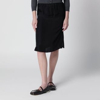 Maison Margiela Gonna nera in misto acetato