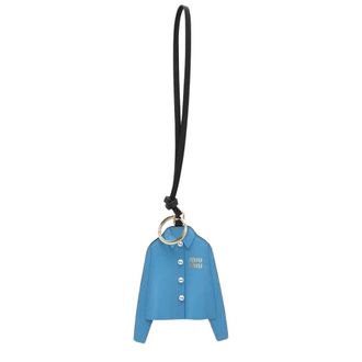 Miu Miu Leather Keychain Trick - female - Miu Miu - Keychains - Blue - ONE SIZE - Accessories
