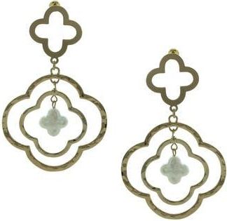 Olivia Welles Cordella Floating Faux Pearl Drop Earrings in Gold /White at Nordstrom Rack