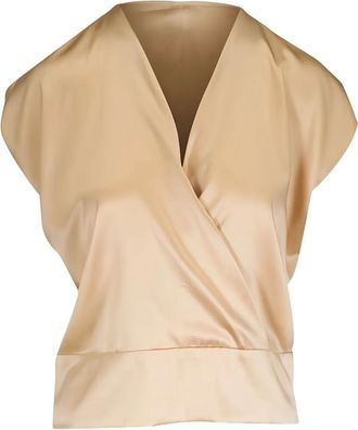 Zero + Maria Cornejo Blusa con scollo a V - Toni neutri