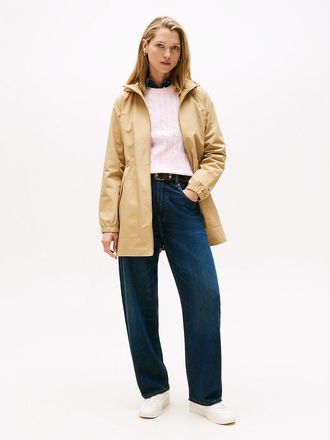 Tommy Hilfiger Womens Lightweight Hooded Jacket - Beige - XXL