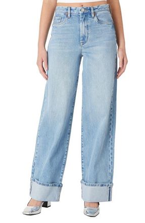 Blank NYC Franklin Rib Cage High Waist Straight Leg Jeans in Radio Star at Nordstrom, Size 30
