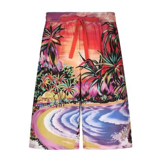 Dolce & Gabbana Casual Shorts, male, Multicolor, M, Graphic Print Bermuda Shorts