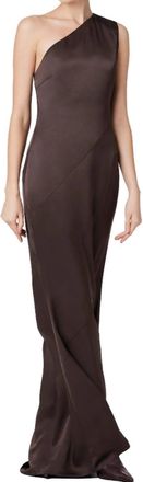 Toccin Callum One Shoulder Gown In Espresso