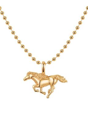Made by Mary Fire Horse Bead Chain Necklace in Gold Vermeil at Nordstrom